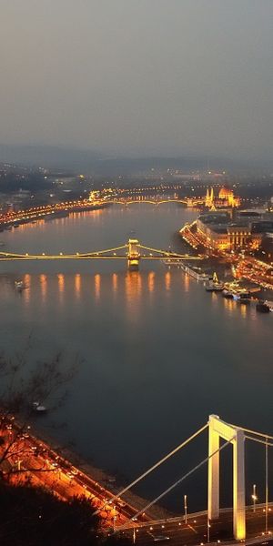 Breathtaking Budapest skyline at dusk - HD mobile wallpaper
