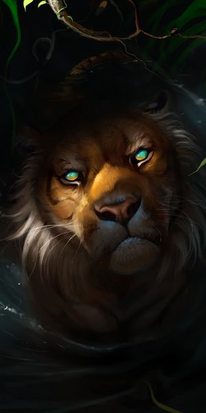 Aesthetic Dark Lion Wallpaper for Your Mobile
