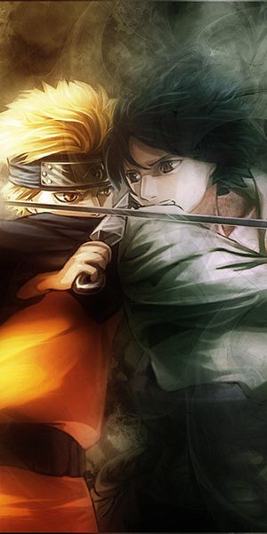 Naruto Uzumaki vs Sasuke Uchiha Epic Showdown Wallpaper