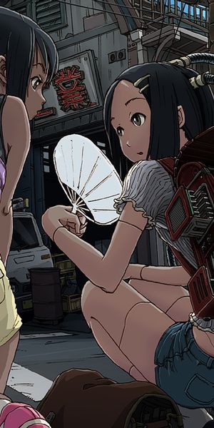 Phone wallpaper: Anime, Girl, Technology free download
