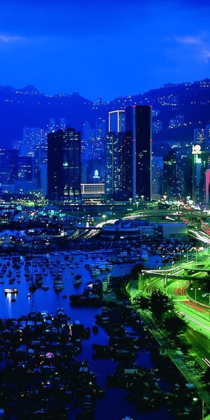 Breathtaking Night View of Rio de Janeiro's Cityscape and Harbor