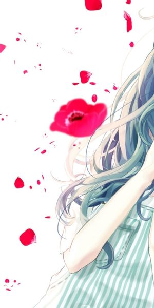 Phone wallpaper: Girl, Hatsune Miku, Vocaloid, Flower, Anime free download