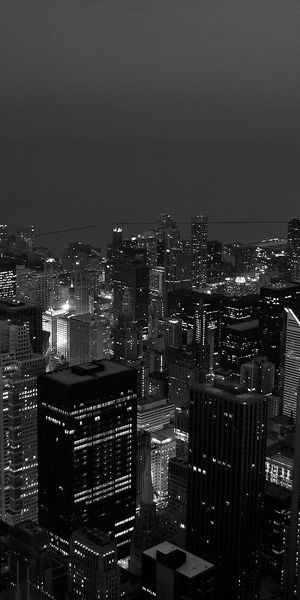 Chicago Cityscape at Night: A Unique Phone Wallpaper for Urban Lovers