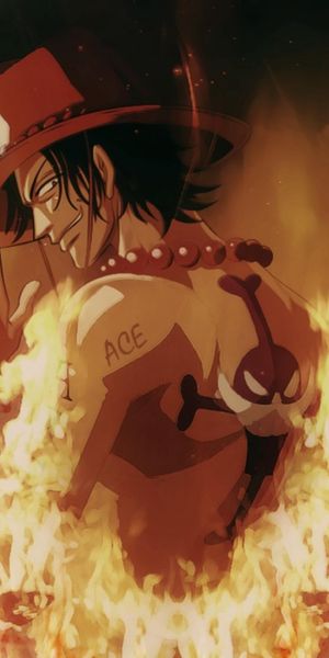 Portgas D. Ace in Flames - One Piece Anime Wallpaper