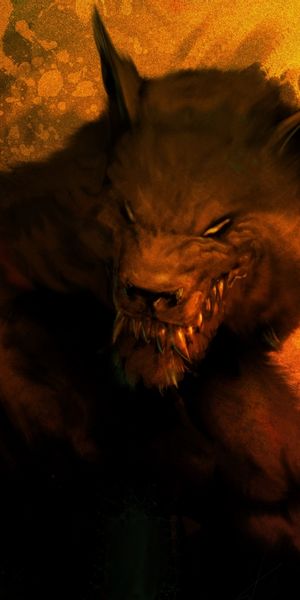 Phone wallpaper: Fantasy, Dark, Werewolf free download