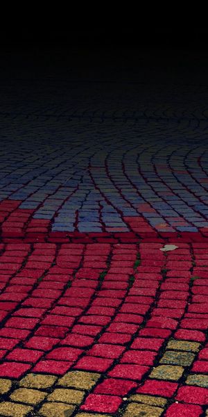 Vibrant Multicolored Paving Stones for Your Phone Wallpaper
