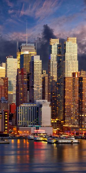Breathtaking Night Skyline of Manhattan, New York