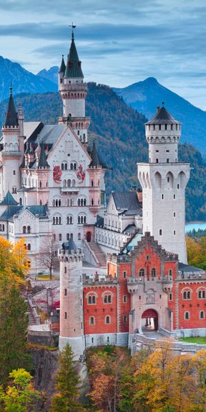 Neuschwanstein Castle in Bavaria - Autumn Landscape