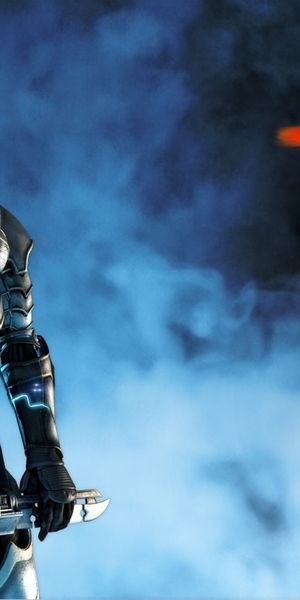 High-Quality iPhone Wallpaper: Hellgate London Character in Blue Art