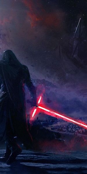 Phone wallpaper: Night, Star Wars, Dark, Hood, Lightsaber, Movie, Sith (Star Wars), Red Lightsaber,