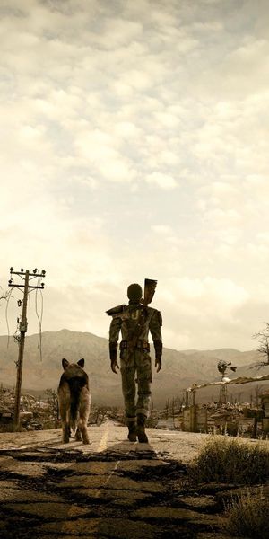 Fallout 3: Iconic Scene with Yellow Tones