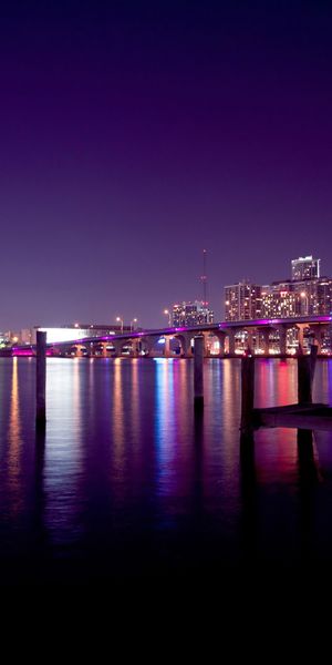 Miami Nightscape - A Stunning View of City Lights