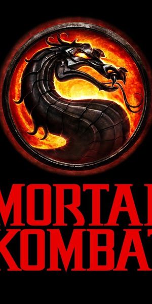 Mortal Kombat Logo - Iconic Gaming Symbol on Black Background