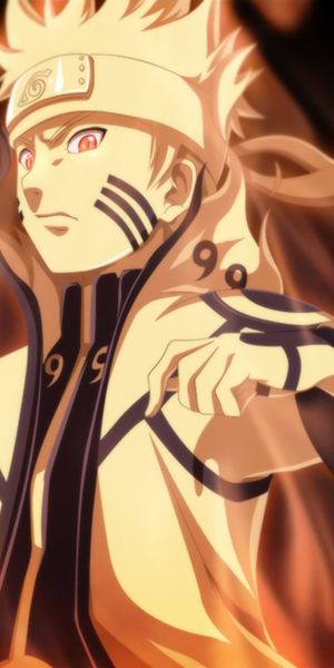 Aesthetic Naruto Uzumaki in Flames - Anime Wallpaper