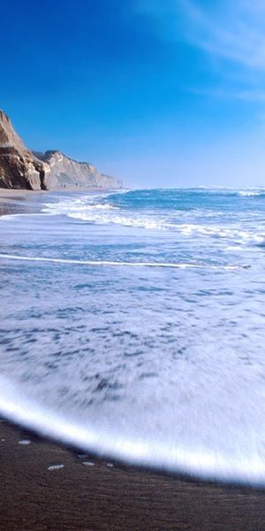 Phone wallpaper: Beach, Landscape, Waves, Sea free download