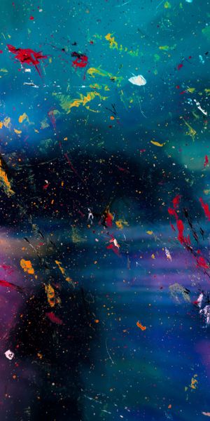 Vibrant Abstract Paint Stains for Phone Wallpaper