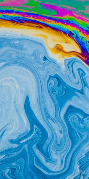 Phone wallpaper: Paint, Motley, Divorces, Multicolored, Abstract, Liquid, Fluid Art free download