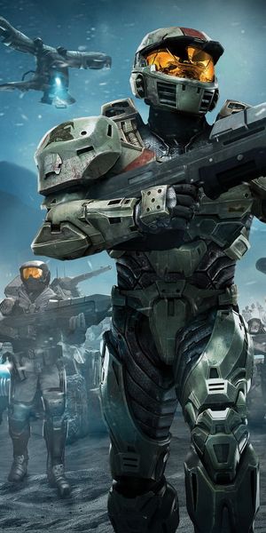 Epic Halo Mobile Wallpaper Featuring Turquoise Elements