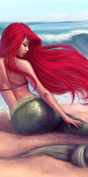 Phone wallpaper: The Little Mermaid (1989), Ariel (The Little Mermaid), The Little Mermaid, Shore, M