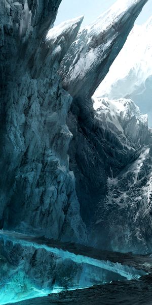 Breathtaking Icy Fantasy Landscape for Your Mobile Wallpaper