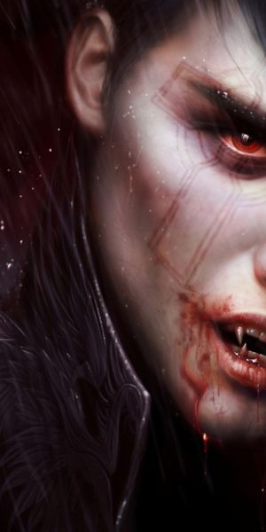 Dark Vampire - Striking Phone Wallpaper