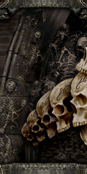 Eerie Dark Skull Wallpaper for Your Mobile Device