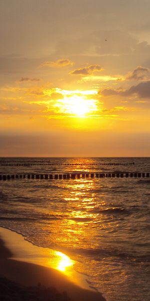 Phone wallpaper: Sunset, Sea, Sun, Summer, Evening, Photography free download