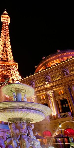 Phone wallpaper: Las Vegas, Cities, Man Made, Eiffel Tower free download