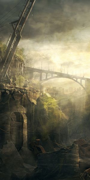 Stalker Dark Yellow Ruins Wallpaper