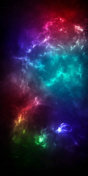 Multicolored Nebula iPhone Wallpaper - HD Abstract Universe Design