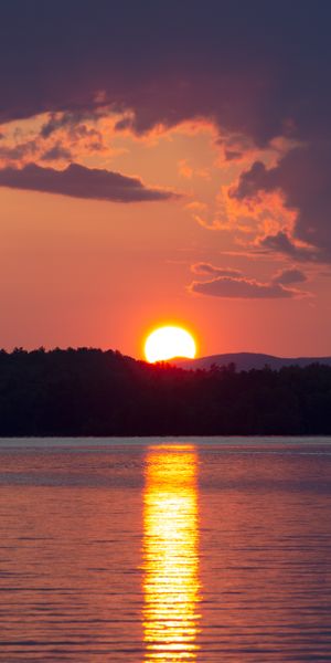 Beautiful Sunset Reflection on a Serene River Landscape
