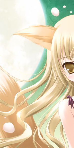 Charming Anime Girl with Fox Ears - 4K iPhone Wallpaper