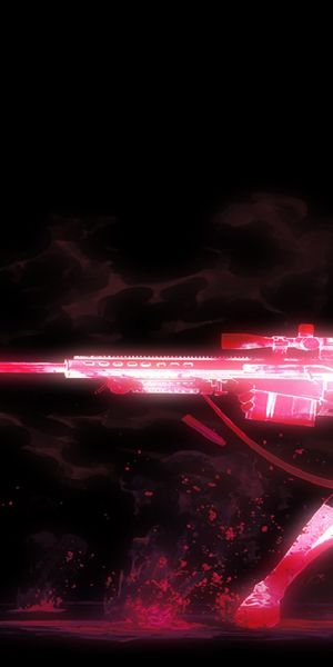 Phone wallpaper: Anime, Girl, Gun free download