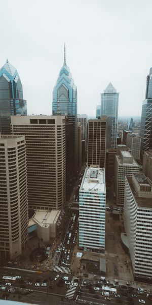 Phone wallpaper: Cities, City, Building, Skyscrapers, Road, Architecture free download