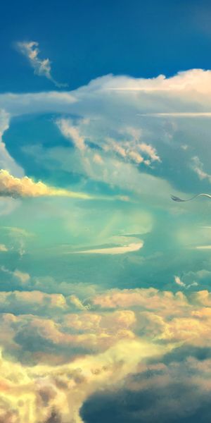 Phone wallpaper: Art, Clouds, Sky, Dragon free download