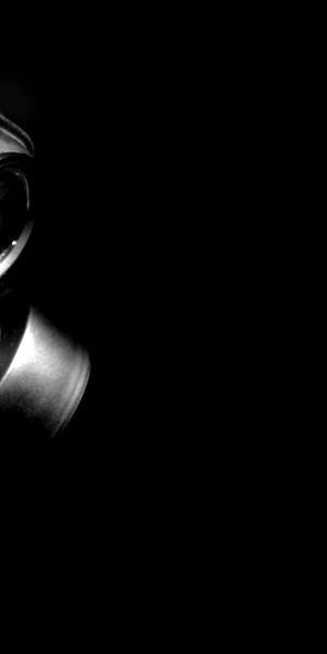 Intriguing dark gas mask wallpaper perfect for iPhone backgrounds