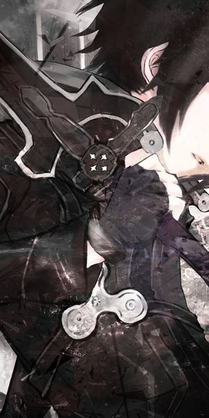 Kirito from Sword Art Online: Epic Night Sky Wallpaper