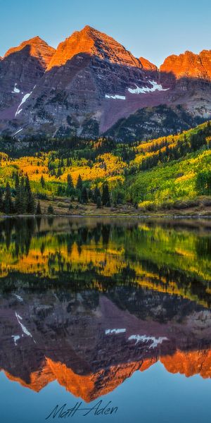 Mesmerizing Reflection of Maroon Bells in Colorado