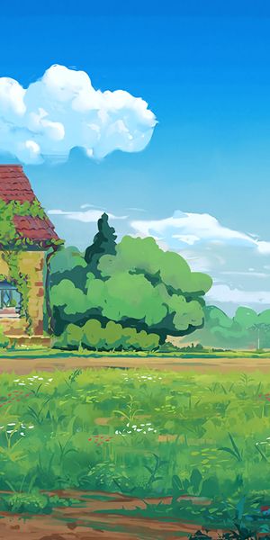 Charming Summer Lodge Pathway Scene
