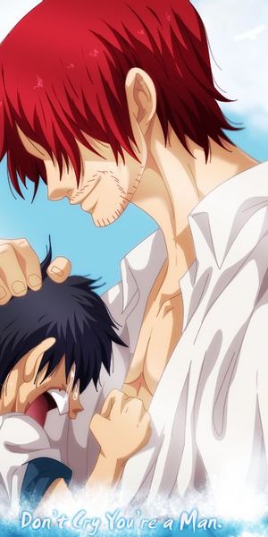 Shanks and Monkey D. Luffy Heartwarming Scene from One Piece