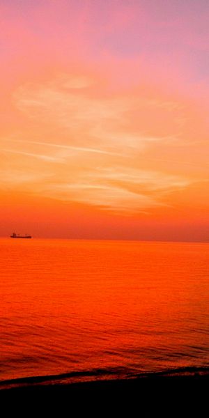 Beautiful Sunset Over the Calm Sea