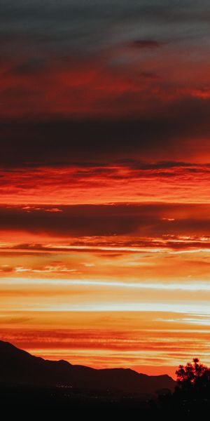 Phone wallpaper: Sky, Clouds, Nature, Sunset, Night, Dark free download
