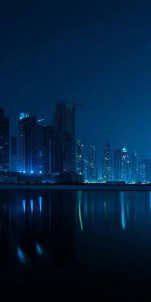Phone wallpaper: Dubai, Cities, Man Made, Night free download