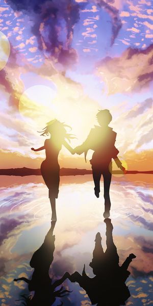 Kimi ni Todoke: Romantic Sunset Scene with Sawako and Shota