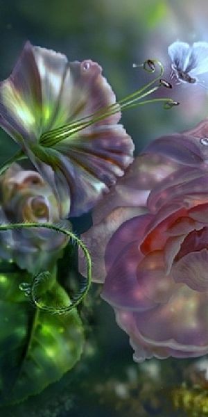 Beautiful 4K Floral Wallpaper: Artistic Background with Lush Flowers