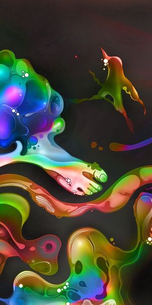 Phone wallpaper: Motley, Hand, Divorces, Multicolored, Imagination, Abstract free download