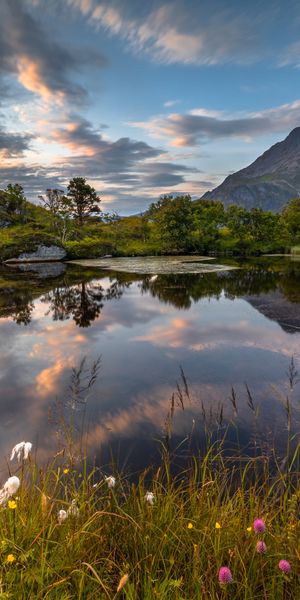 Breathtaking Mountain Lake Scene with Reflection