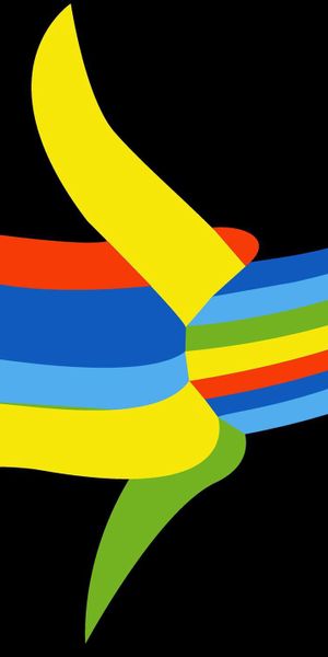 Phone wallpaper: Miscellanea, Miscellaneous, Multicolored, Motley, Banana, Digital Art, Art, Minimal