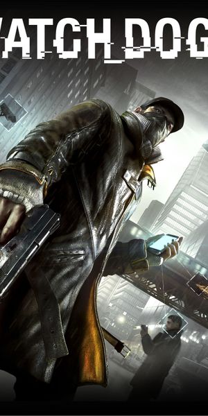 Watch Dogs 4K Phone Wallpaper Featuring Aiden Pearce in Urban Setting