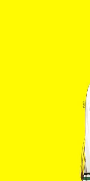 Stylish Anime Girl with a Vibrant Yellow Background